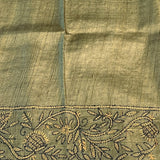 Tussar kantha embroidered saree