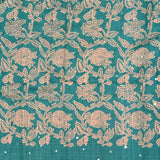 Tashi Blue Mirror Embroidered Tussar Saree
