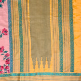 Mila Blossom Thread Woven Border Silk Saree
