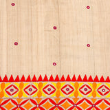 Beige Tussar Lambhani Embroidered saree