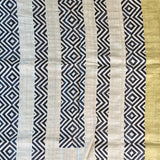 Colour blocked tussar saree
