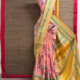 Mila Blossom Thread Woven Border Silk Saree