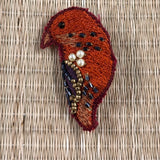 Brooches - Colourful Parakeet Face