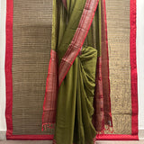 Mishrita Olive Harmony Chiffon saree