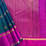Vera Kolam Contrast Border Kanchipuram Silk Saree