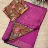 Mishrita Organza Flip Saree - Magenta