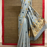 Tushara Zari Checks Tussar Saree