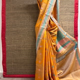 Mila Foliage Thread Woven Border Silk Saree