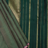 Nihira Twinline Kanchipuram Silk Saree - Dark Green