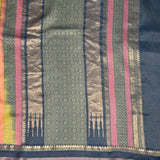 Mila Diamond Duo Thread Woven Border Silk Saree