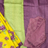 Veena Neon Petals Tussar Saree