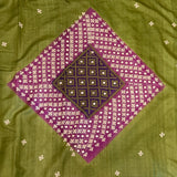 Tushara Multicolour Kutch Work Tussar Saree