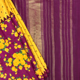 Mila Ochre Colour-Blocked Kanchipuram Silk Saree