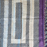 Colour blocked tussar saree