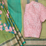 Mila Floral Thread Woven Border Silk Saree