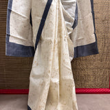 Mila Cream Gold Kanchi Silk Saree