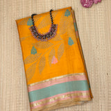 Mila Foliage Thread Woven Border Silk Saree