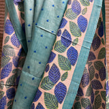 Tushara Foliage Kutch Work Tussar Saree