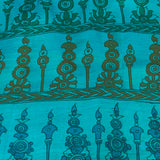 Kalpataru Teal Pallu Hand Painted Saree