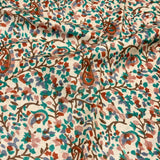 Veena Beige Floral Tussar Saree