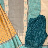 Mila Diamond Thread Woven Border Silk Saree