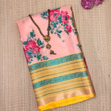 Mila Blossom Thread Woven Border Silk Saree