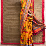 Mila Blossom Thread Woven Border Silk Saree
