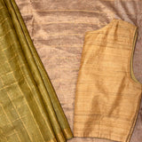 Maya Checkered Tussar Saree