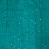 Tashi Blue Mirror Embroidered Tussar Saree