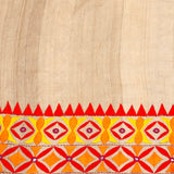 Beige Tussar Lambhani Embroidered saree
