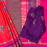 Mila Love Potion Thread Woven Border Silk Saree