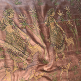 Tussar kantha embroidered saree