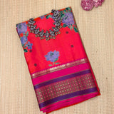 Mila Love Potion Thread Woven Border Silk Saree