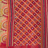 Beige Tussar Kantha Work Saree
