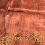 Tussar kantha embroidered saree