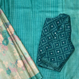 Veena Skybloom Tussar Saree