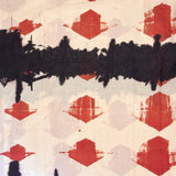 Brush Dyed Cotton Saree - Hexagon Grid