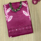 Jhaalar Purple Cutwork Tussar Saree