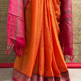 Mishrita Tangerine Chiffon saree