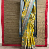 Mila Floral Thread Woven Border Silk Saree