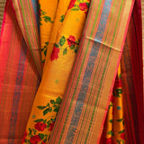 Mila Blossom Thread Woven Border Silk Saree