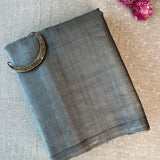 Colour blocked tussar saree
