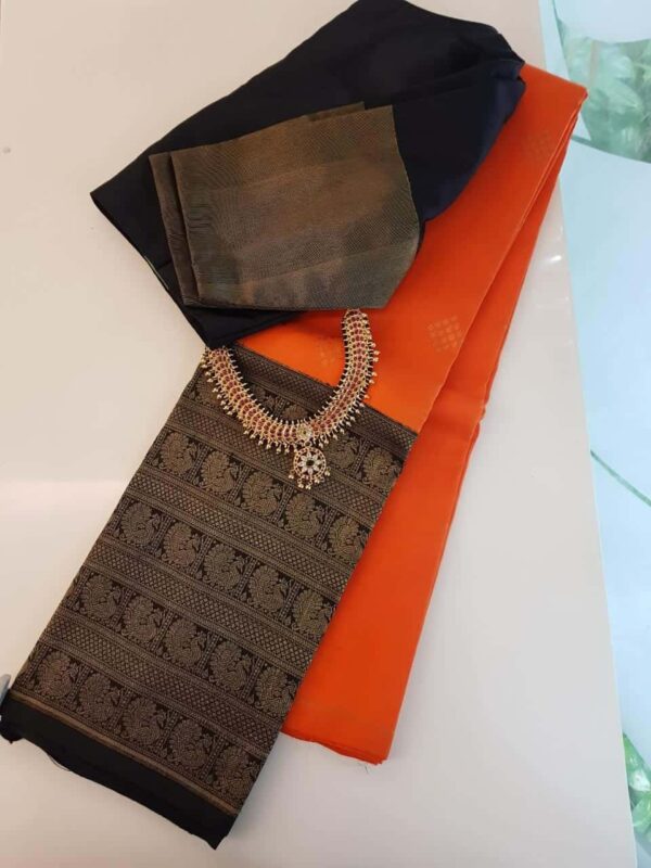Orange Black Phoda Kumbha Sambalpuri Silk Saree- Odisha Handloom Sarees,Sambalpuri  Silk saree | BigRayn.com