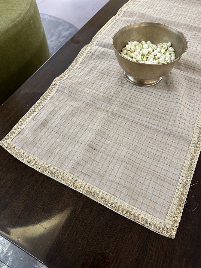 upcycled table linen