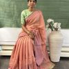 Mayur - Plain dusty pink saree (6)