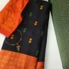 Mishrita - Black and orange saree (2)