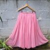 Pink chiffon skirt 2