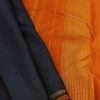 Lavanyam black orange saree
