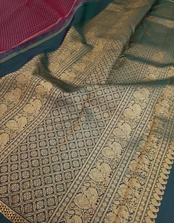 Meera Maroon kanchipuram silk saree