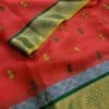 Mishrita Red organza saree with silk border 3